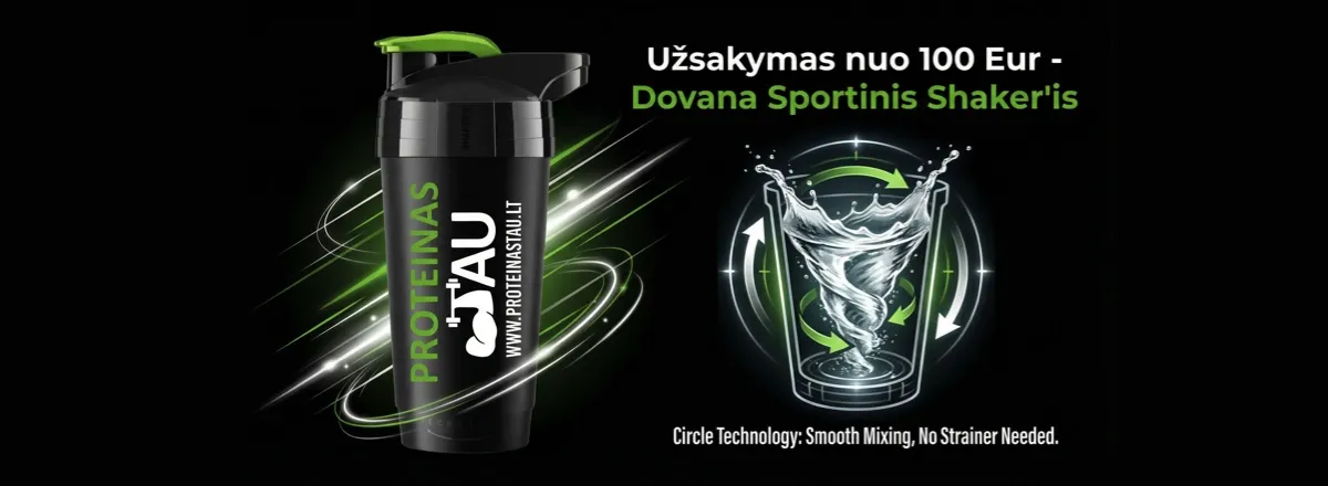 Užsakymam nuo 100 Eur. - Dovana Sportinis Shakeris